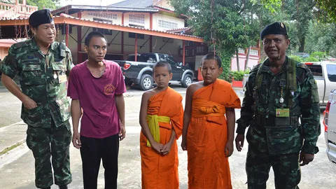 เจอตัวแล้ว 2 เณร 1ฆราวาส เที่ยวน้ำตกหลงป่าข้ามคืน ต้องตัดใบตองรองนอน