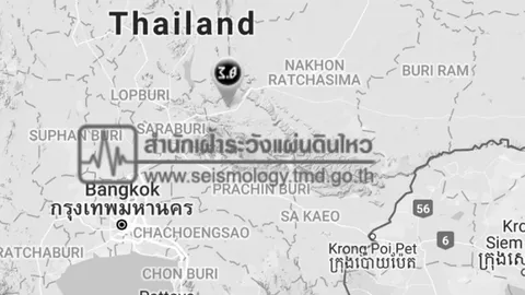 ไม่มีมานานหลายสิบปี ชาวปากช่องตกใจบ้านสั่น แผ่นดินไหวกลางดึกขนาด 3.0