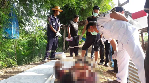 ยิงโหดเอ็ม 16 ซัดพรุน ผู้ใหญ่บ้านที่ลานสัก ไส้ทะลักตายคาไร่ข้าวโพด