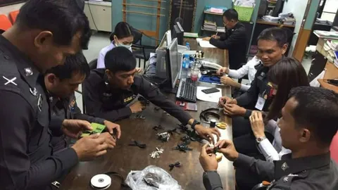 สภ.มาบตาพุด ทำริบบิ้นดำ แจกปชช.-คนโรงงานในพื้นที่