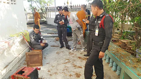 คนใจบาปยกตู้บริจาคเงินวัดดังเมืองร้อยเอ็ดหนีลอยนวล