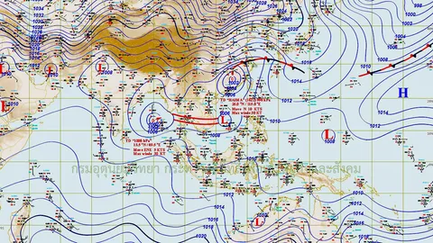 ภาคใต้อันดามัน-ตะวันออก ฝนตกหนักบางแห่ง เตือนคลื่นลมแรงสูง 2-3 เมตร