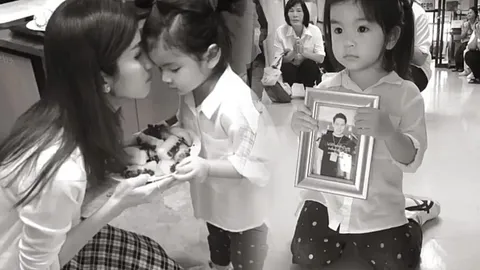 น้องมะลิ ถือรูป พ่อปอ ทำบุญวันเกิดครบ 3 ขวบ พร้อมครอบครัวสหวงษ์