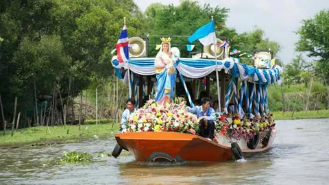 อบต.ต้นตาล จ.สุพรรณฯ เลื่อนจัดงานแห่พระแม่มารีย์ทางสายน้ำ ไม่มีกำหนด