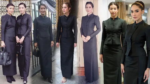 ดาราหญิงสวยสง่า ในชุดไทยจิตรลดา