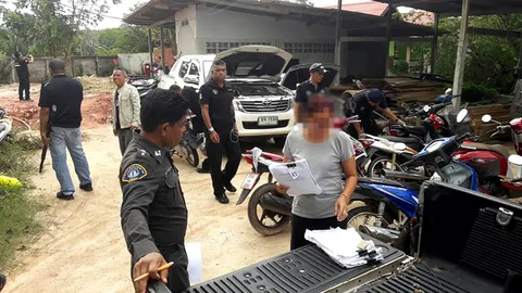 ตร.กองปราบ บุกค้นแหล่งจำนำรถยนต์รายใหญ่ของพัทลุง กันคนร้ายป่วนเมือง