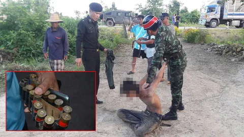 หนุ่มกำแพงเพชรคลั่ง! ขับอีแต๋นถือปืนลูกซองไล่ยิงเพื่อนบ้านเจ็บสาหัส   