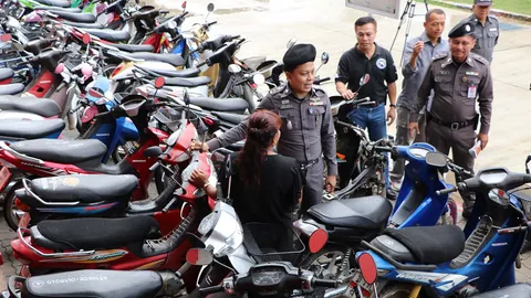 สภ.รัตภูมิ ทลายแก๊งเครือข่ายลักรถ จยย.รายใหญ่ ยึด 22 คัน