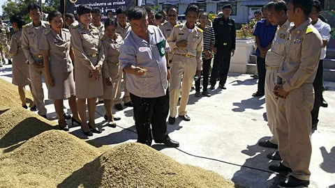 ชาวนาร้อยเอ็ดบริจาคข้าวหอมมะลิ 8 ตันเพื่อไปตั้งโรงทานยังท้องสนามหลวง