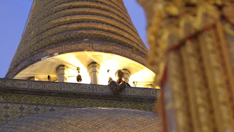 หนุ่มเพี้ยน ปีนยอดเจดีย์วัดราชบพิธฯ ตะโกนโวยวาย กล่อม 2 ชม. กว่าจะลง