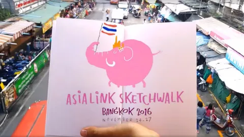 ศิลปินนักสเกตช์ภาพ 12 ชาติ ชวนบันทึกประวัติศาสตร์ไทยรอบเกาะรัตนโกสินทร์