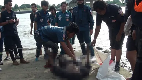 หนุ่มใหญ่ใช้รองเท้าแตะสวมมือ ว่ายข้ามเจ้าพระยาไปไม่ถึงฝั่งจมน้ำดับ