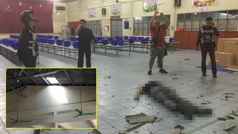 ฝรั่งร่างยักษ์ ตกหลังคาตายที่พัทยา ปีนขึ้นไปเดินย่ำ จนกระเบื้องทะลุ