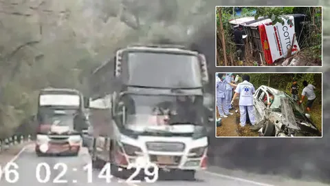 เปิดคลิปรถบัสลูกเสือไหลลงเขา สวนเลนชนกระบะ ที่อุโมงค์ต้นไม้สระบุรี