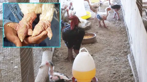 ชาวกงไกรลาศปลื้ม! หลังเลี้ยง'ไก่ตีนโต'สายพันธุ์ดองเต๋า สร้างรายได้งาม