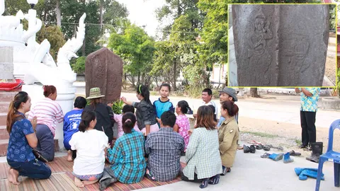 แม่เข้าฝันยายวัย 63 บอกมีของดีอยู่ในนา ตื่นเช้าไปขุดพบใบเสมาอายุพันปี