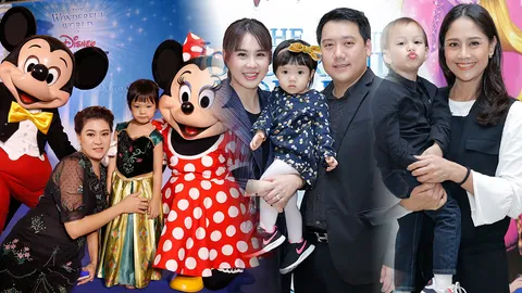 ย่านก ควง แม่โอ๋ อุ้มลูกจูงหลาน ตะลุยโลกจินตนาการ ดิสนีย์ ออน ไอซ์ 