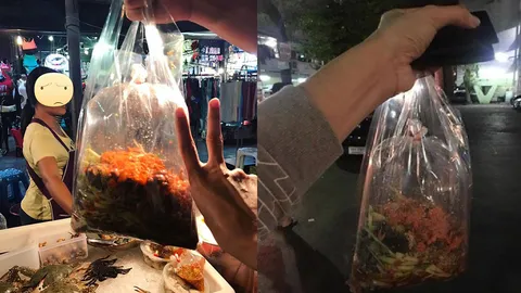 ตะลึง! หนุ่มเบญจเพสซื้อยำมะม่วง ตลาดห้วยขวาง แม่ค้าคิด 400 บาท