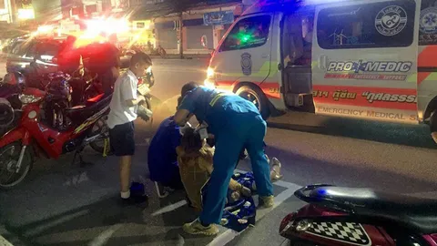 กระโปรงพันโซ่ ภัยใกล้ตัวสาว ที่ภูเก็ต ขี่ จยย.โดนกระชากล้มหัวแตก