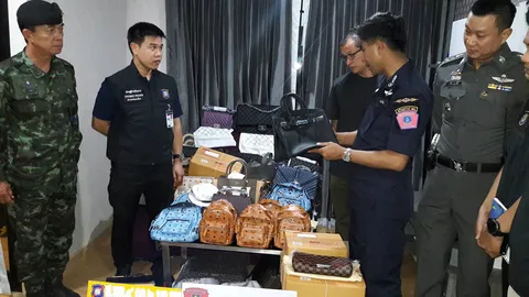 'ผู้การโจ๊ก' จับสินค้าแบรนด์เนมก๊อป กลางเมืองพัทยา มูลค่ารวม 10 ล้าน
