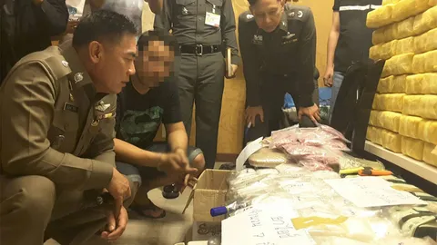 ผบ.ตร. แถลง บก.น.3 จับยาล็อตใหญ่ซุกบ้านย่านหนองจอก ยาบ้า 2.6 ล้านเม็ด