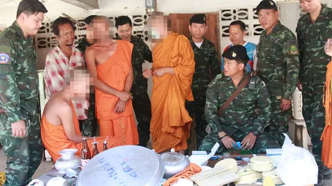 อ้างฆราวาสนำยาบ้ามาถวาย รวบพระสุพรรณฯ 6 รูป กินเหล้า-พี้ยาในกุฏิ