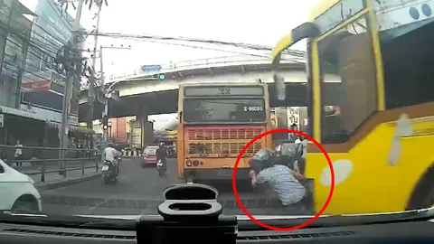 เฉียดตาย! เปิดใจ จยย. คลิปรถเมล์สาย 207 เบรกไม่อยู่ คนซ้อนกระโดดหลบรอดหวุดหวิด