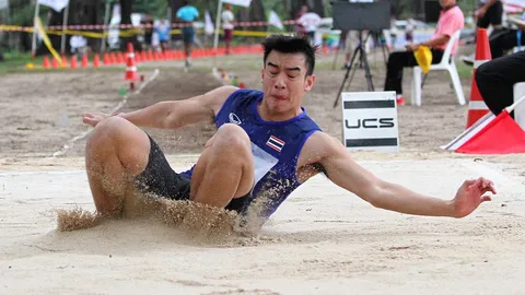 ‘ตีโต้’ โต้ซื้อเหรียญทองกระโดดไกล สุรนารีเกมส์ทุบสถิติเพียบ