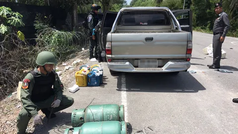 ตร.กู้ได้ทันระเบิดถังแก๊สในรถ จอดหลังสถานีรถไฟบ้านตาแปด