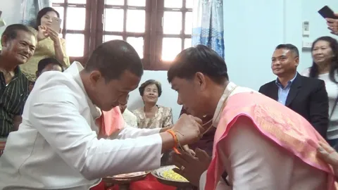 คบหา 5ปี รักสุกงอม 2หนุ่มวิวาห์ร่วมหอ เจ้าบ่าวเด็กกว่า หอบเงินแสนสู่ขอ