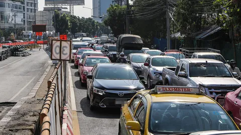 รฟม. แจ้งเบี่ยงจราจร ถ.พหลฯ 11-12 มี.ค. ยกคานวิ่งสถานีรถไฟฟ้าสีเขียว