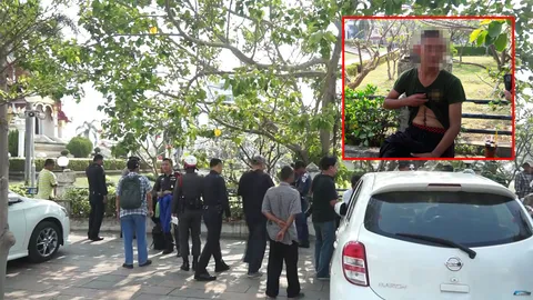 น้อยใจอดไปมาเลย์พร้อมคณะ! หนุ่มงิ้วเครียดผูกคอใต้ต้นโพธิ์ โชคดีช่วยทัน