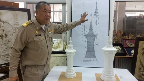 ทำพระโกศ9เหลี่ยม สื่อ9คำสอนพ่อ