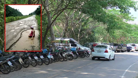 ขอบคุณปาล์มมี่ ผ่านไป6เดือน ถนนหลุมได้ลาดยางอย่างดี ที่ท่องเที่ยวผุด