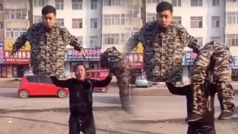 ฮาท้องแข็ง! หนุ่มจีนเล่นกลร่างขาด 2 ส่วน สุดท้ายความลับแตก (ชมคลิป)