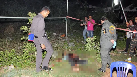 ปากฉลามแทง ดับเพื่อนคนงาน เข้าคอเลือดพุ่งคาที่