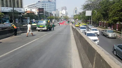 ซ่อมสะพานไทย-เบลเยี่ยมเสร็จเร็ว 16 เม.ย. เปิดขาออก 18 เม.ย. ปิดขาเข้า