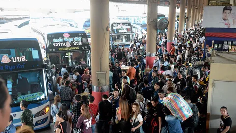บขส.ชี้วันนี้เดินทางพีคสุด จัดรถ 8 พันคัน รองรับ 1.6 แสนคน
