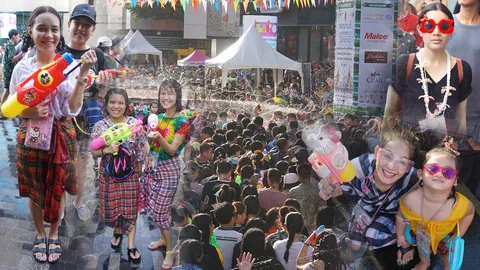 ชุ่มฉ่ำ! ส่องสีสันบรรยากาศสงกรานต์ สยาม VS เซ็นทรัลเวิลด์ คึกคักสุดๆ