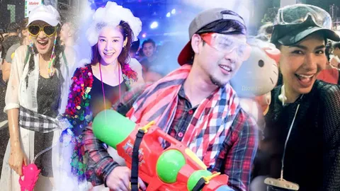 สาดน้ำใสๆ เก็บตกสงกรานต์ คนดังตัวเปียกชุ่มฉ่ำ