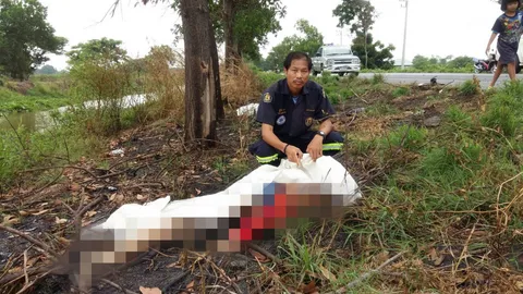 โจ๋สุพรรณบุรี ซิ่งเก๋งชนประสานงาสาวขี่จยย.ขาขาด ดับสยอง