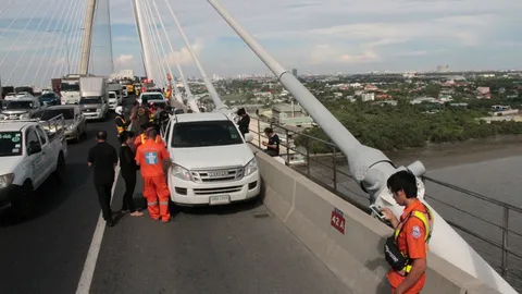 หนุ่มพนักงานขับรถ คาดเครียดปัญหาส่วนตัว ดิ่งสะพานกาญจนาภิเษก จมหาย