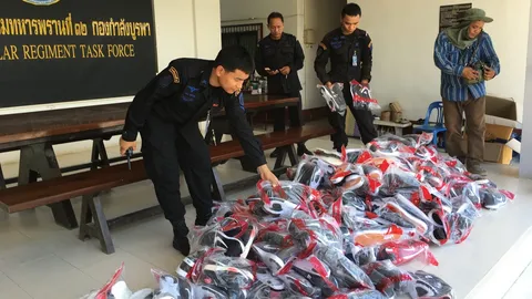 จับรองเท้าละเมิดลิขสิทธิ์แบรนด์ดังมูลค่ากว่า 2 ล้าน ส่งตลาดโรงเกลือ