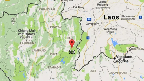 บ้านสั่น!! แผ่นดินเขย่าที่น่าน ขนาด 3.9 ลึกเพียง 3 กม. ในอ.นาน้อย