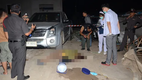 2 คนร้าย ขี่จยย. ดักยิงหัวหน้าคนงานก่อสร้างดับ ที่สิงห์บุรี 