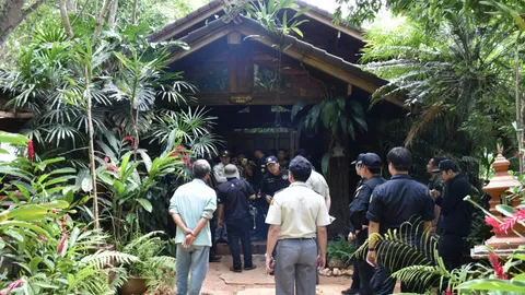 พญาเสือ สนธิกำลังหลายฝ่ายตรวจ รีสอร์ต-แพพัก ริมเขื่อนเขาแหลม