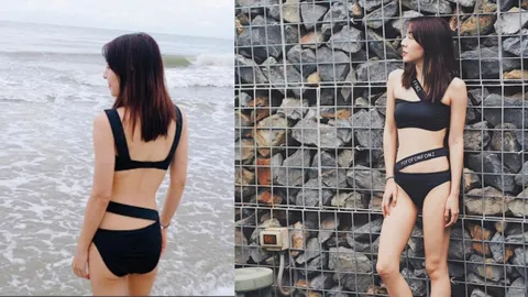 หุ่นดีเวอร์! ภรรยาบร๊ะเจ้าโจ๊ก คุณแม่ลูกสอง ฝน กัญญ์พชิรา 