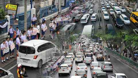 รู้โปรดเลี่ยง! ลุยสำรวจเปิดเทอมสัปดาห์แรก 5 ถนนรถนิ่งเหมือนจอดตาย!