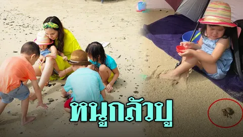 น่ารักน่าเอ็นดู! ‘พลอย ชิดจันทร์’ พาลูกเที่ยวทะเล 'น้องชิลิน' ปล่อยโฮกลัวปูหนักมาก​ (คลิป)