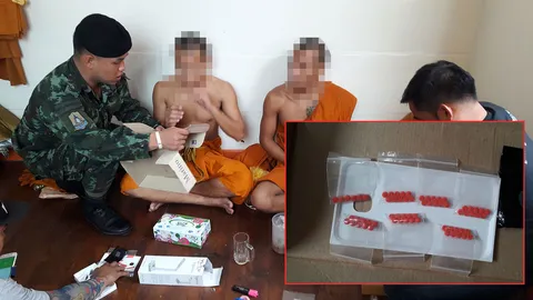 สมุทรปราการ บุกจับพระและเด็กวัด ทั้งเสพและค้ายาบ้า